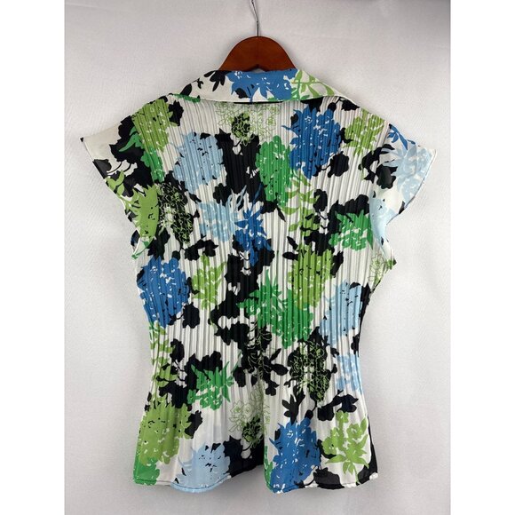 Women’s Allison Taylor Size Medium Multi Color Button Up Blouse - Picture 5 of 5